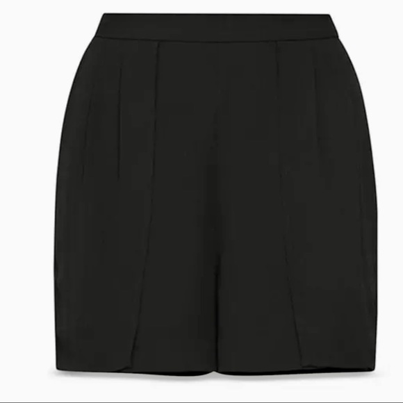 BCBGMAXAZRIA Silk Georgette Pleat Shorts - Picture 5 of 15